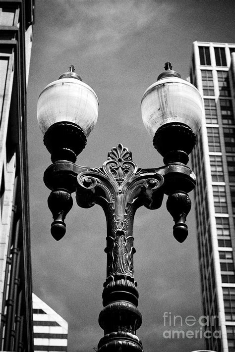 Double Ornate Chicago Street Lamp Chicago Illinois United States Of