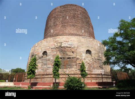 Dhamekh Stupa In Sarnath A Deer Park Where Buddha Gave His First