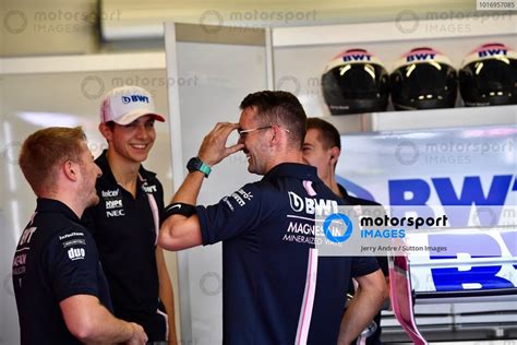 Esteban Ocon Racing Point Force India F Team Talks With His Team In