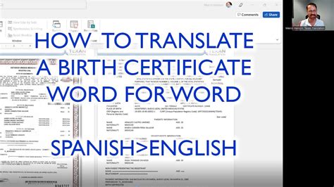 El Salvador Birth Certificate Translation Template Round Seal Of The