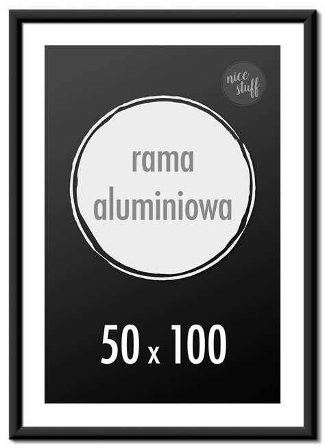 Ramka na zdjęcia 50x100 cm Ramki aluminiowe 100x50 cm czarna Nice