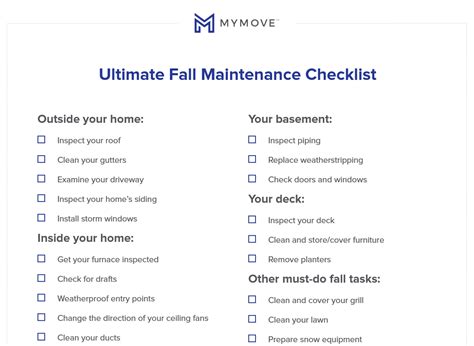 The Ultimate Fall Maintenance Checklist Mymove