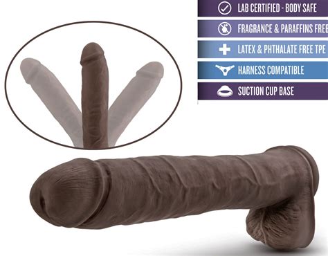 Au Naturel Thick Daddy Realistic Dual Density Big Dildo Inches Brown