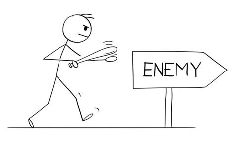 110 Stick Figure Violence Fighting Conflict Stock Illustrations