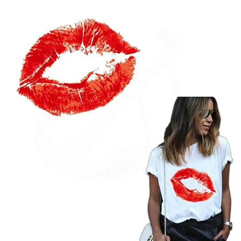 Hot Sexy Big Red Lips Patch For Clothing 27188cm Iron On Patches Diy T Shirt Dresses Thermal