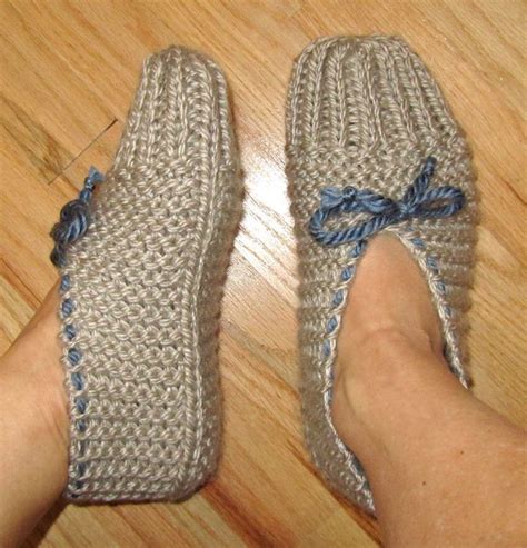 Easy Knit Rib Slippers Free Knitting Patterns Knitting Pattern 707