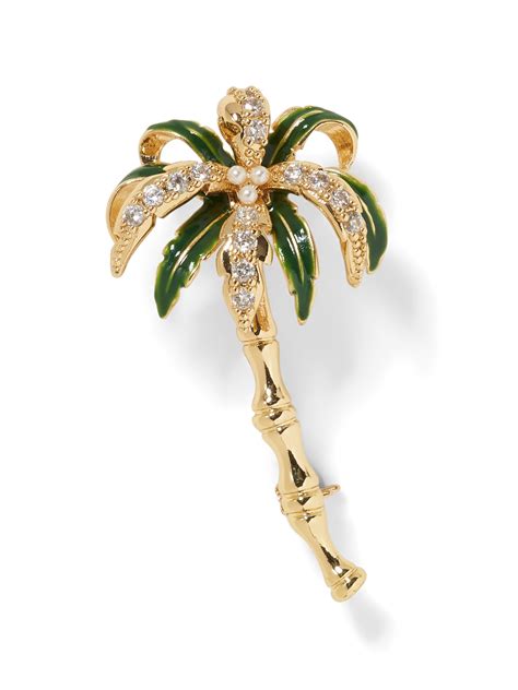 Pavé Palm Tree Brooch Banana Republic