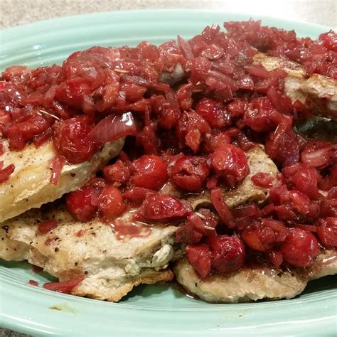 Pork Chops With Black Cherry Sauce Recipe Allrecipes