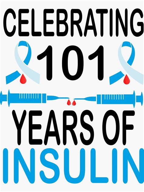 Diabetes Day Celebrating 101 Years Of Insulin Funny Diabetic Sticker