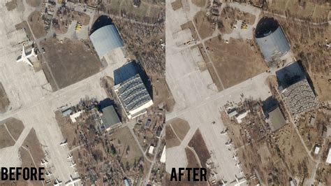 Satellite Images By Planet Labs PBC Show Damage Done To The Antonov AN ...