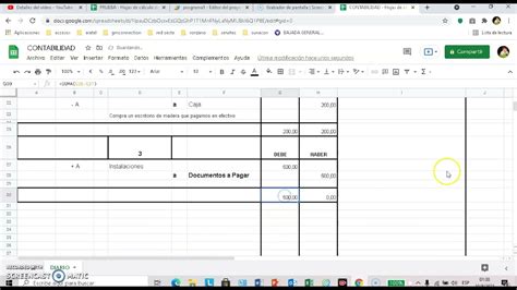 Tercer Asiento Contable De Ejemplo Compra De Una Estanteria Y Pago Con