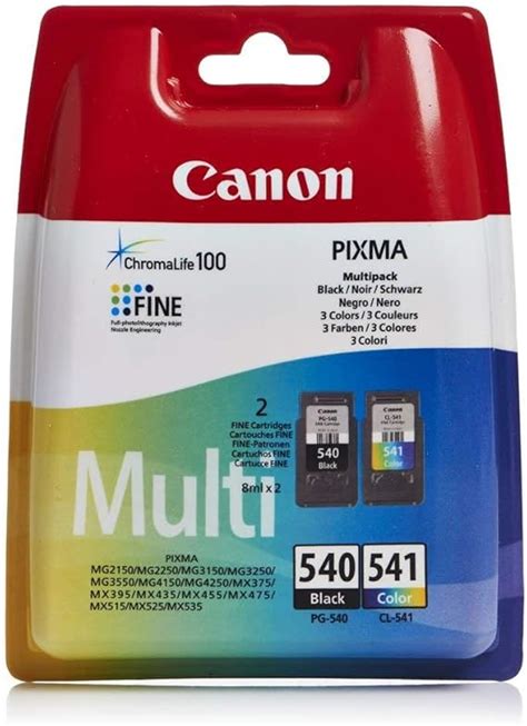 Canon PG 540 CL 541 Ink Cartridge Multi Coloured Pack Of 2 Ink