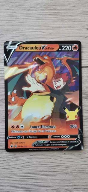 CARTE POKÉMON GRAND Format Jumbo Dracaufeu V De Peter Promo