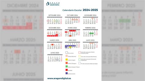 Consulta El Calendario Escolar De Zaragoza 2024 2025 Todos Los Puentes