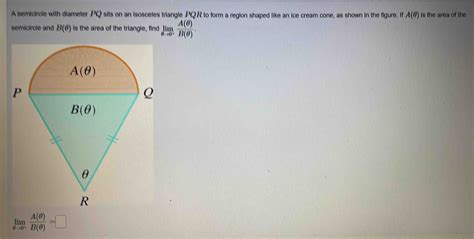 Solved A Semicircle With Diameter PQ Sits On An Isosceles Triangle PQR