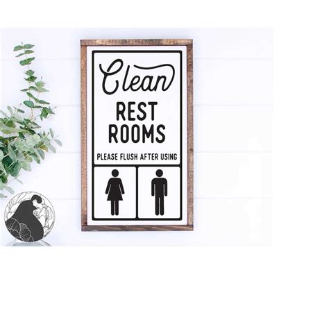 Clean Restrooms Svg Restroom Symbol Svg Bathroom Sign Svg Inspire