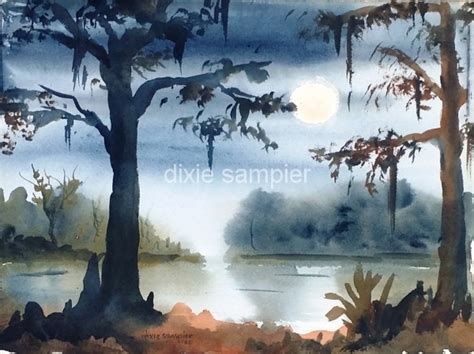 Swamp Watercolor at PaintingValley.com | Explore collection of Swamp ...