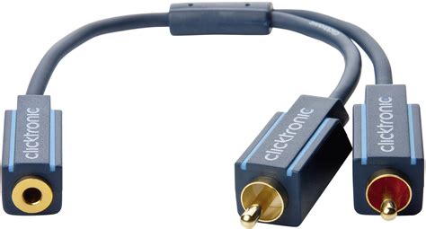 Clicktronic MP3 Y Adapter Jack RCA Audio Adattatore A Y 1x Presa