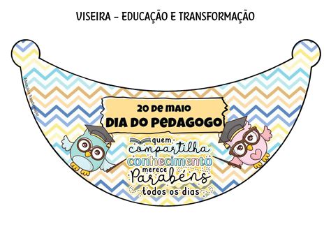 Blog Educação e Transformação: 👍Dia do Pedagogo: coroa e viseira