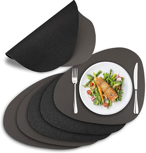 Purelyhome Leder Platzsets Tischsets Und Untersetzer Abwaschbar