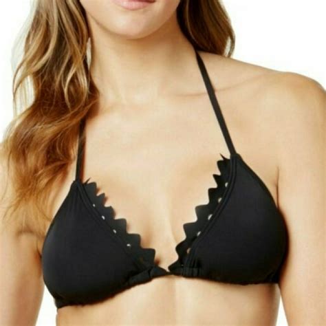 Vince Camuto Scallops Triangle Bikini Swimuit Top Gem