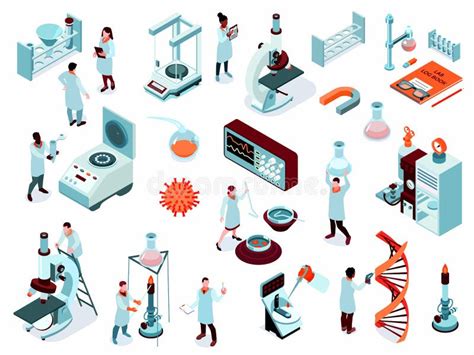 Conjunto De Iconos De Laboratorio De Ciencia Isom Trica Ilustraci N Del