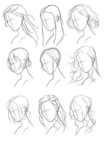 30 Anatomy drawing ideas Sky Rye Design Esboço de cabelo