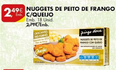 Promoção Nuggets de Peito de Frango C Queijo 18 Unid em Pingo Doce