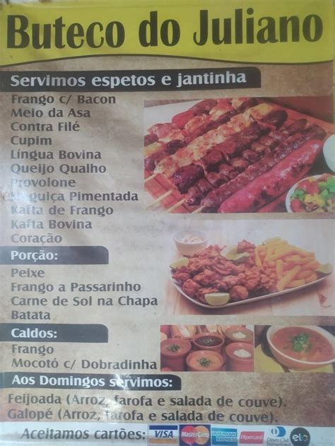 Menu At Buteco Do Juliano Pub And Bar Goiânia