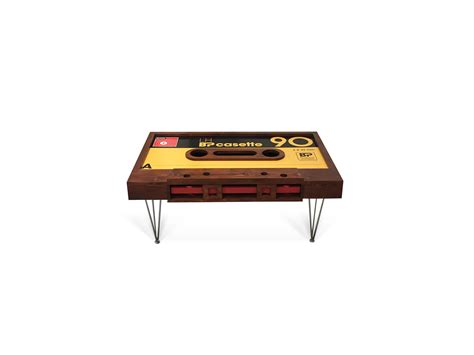 Handmade Cassette Tape Table With Storage Customisation