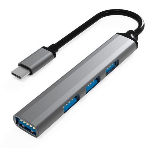 Šakotuvas Hub 4in1 USB C kaina pigu lt