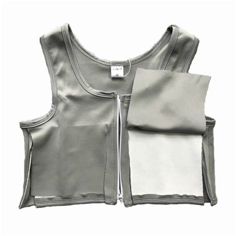 Lesbian Zip Breast Chest Binder Tomboy Ftm Bandage Boob Vest Crop Top M