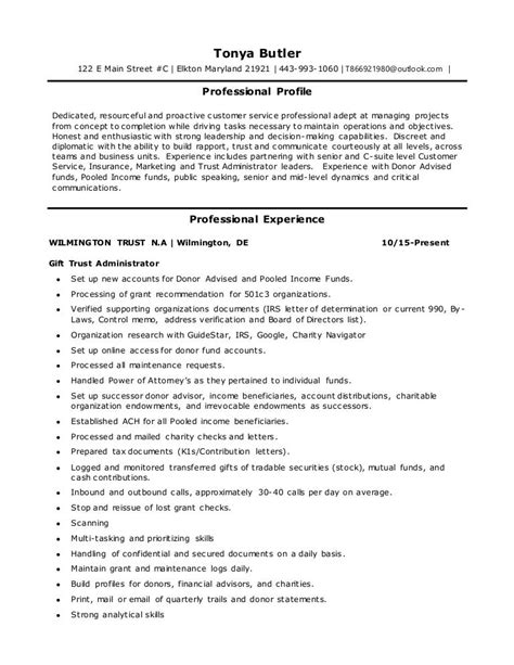 Professional Resume For Tonya Butler