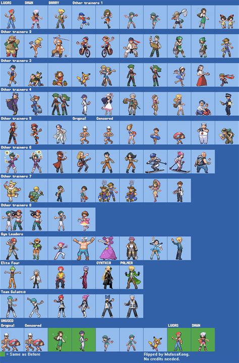 The Spriters Resource Full Sheet View Pokémon Diamond Pearl