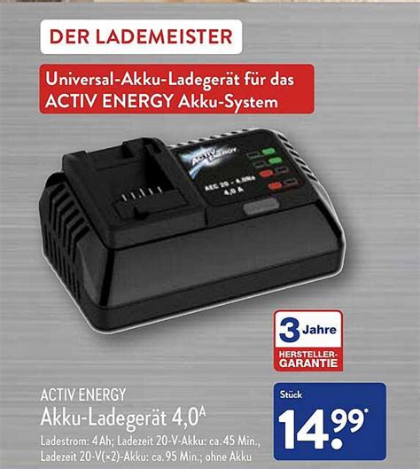 Activ Energy Akku Ladeger T A Angebot Bei Aldi Nord Prospekte De