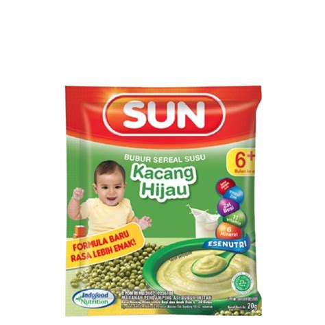 Jual SUN Bubur Sereal Susu Kacang Hijau Sachet 20 Gr Shopee Indonesia