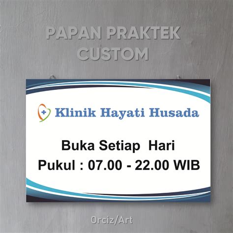 Jual Custom Papan Nama Jam Praktek Bidan Dokter Apoteker Kayu Ukuran