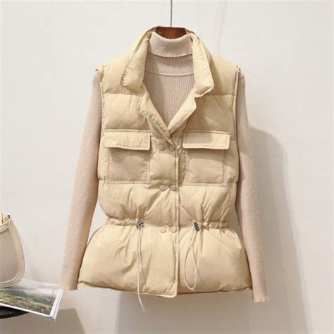 Hnewly New White Duck Down Vest Coat Sleeveless Light Down Vest Women