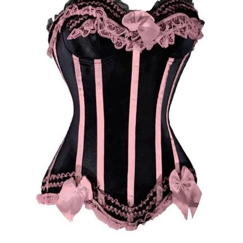 Wholesale Brocade Lace Up Boned Burlesque Gothic Corset Satin Bustier Corsetlet Sexy Lingerie