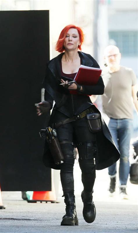 Cate Blanchett in a Black Outfit on the Set of Movie Adaptation of ...