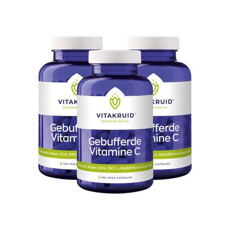 Vitakruid Gebufferde Vitamine C Trio 3x 150vc PUUR Ilse