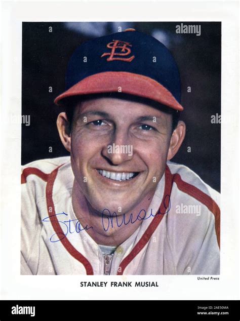 Vintage Color Autographed Souvenir Photo Of St Louis Cardinals Star