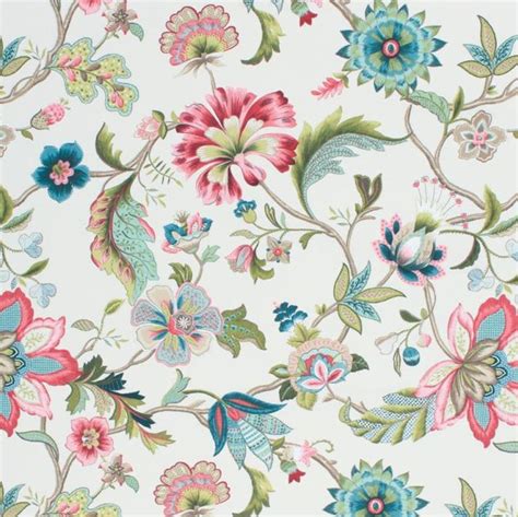 55 Wide Spanish Made Cotton Blend Parizenne Fabric Floral Jacobean