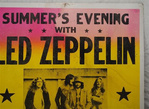 Vintage Led Zeppelin Concert Poster Central Park NYC #131 Tribune ...