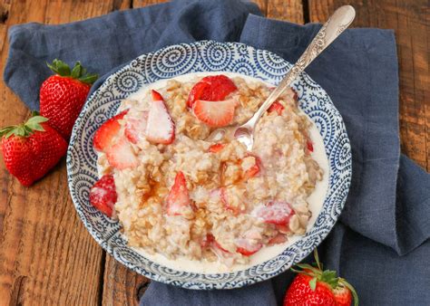 Strawberries And Cream Oatmeal Barefeet In The Kitchen