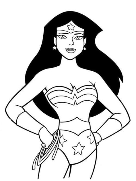 Dibujos De Mujer Maravilla De DC Comics Para Colorear Para Colorear