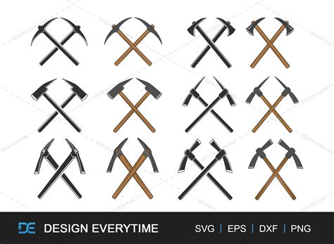 Cross Axe Svg Bundle Pick Axe Svg Graphic By Designeverytime