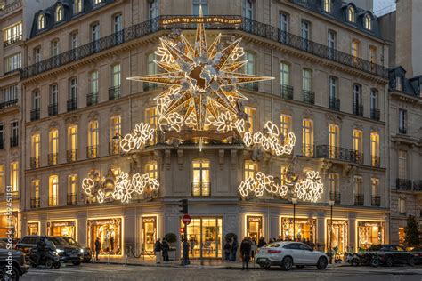 Paris France View Of Facade Of Christian Dior Paris With