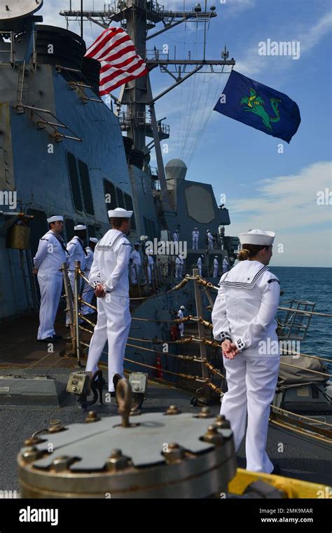 Guanabara Bay Brazil Sept 7 2022 Sailors Aboard The Arleigh Burke Class Guided Missile