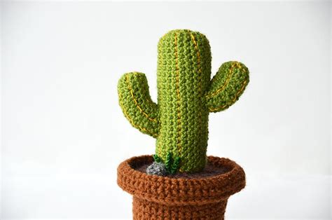 Desert Cactus Crochet Pattern Mexican Cactus Crochet Pattern Plant In